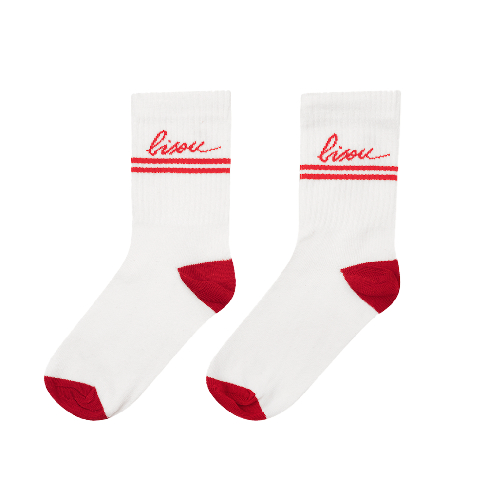 Chaussettes adulte blanches bisou (36/41)