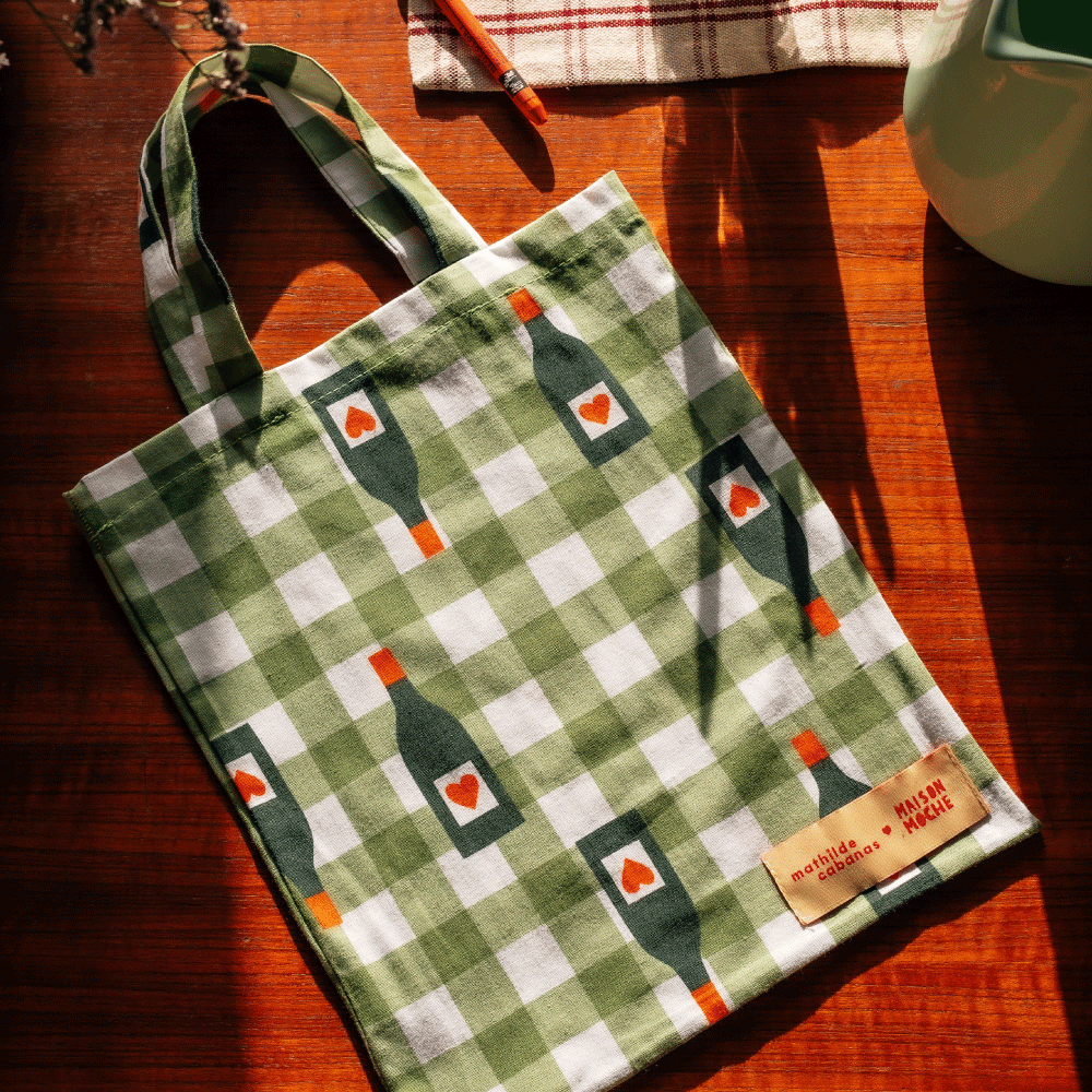 Mini green Vichy bag