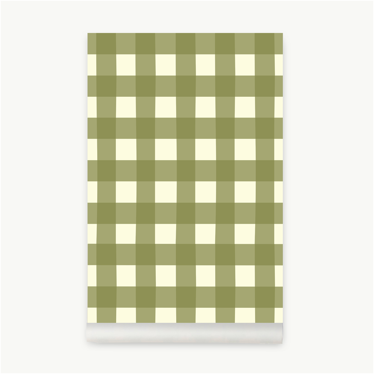 Green gingham wallpaper