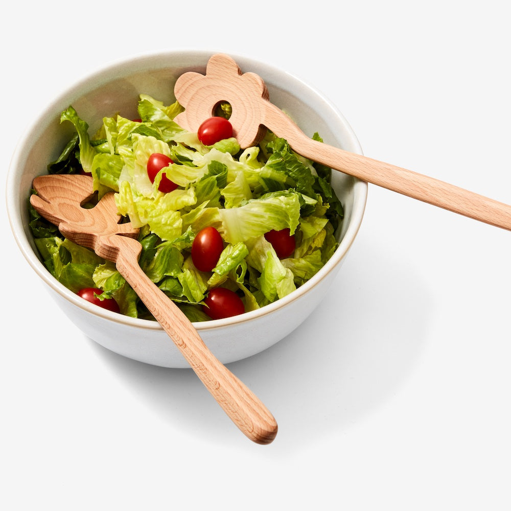 Flower salad servers