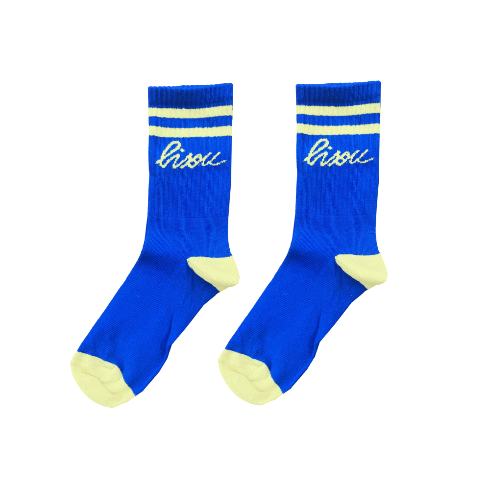 Chaussettes bleues roi Bisou