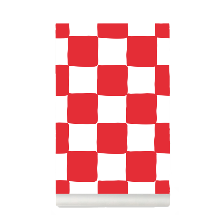 Checkerboard wallpaper Bonjour Georges x Mathilde Cabanas