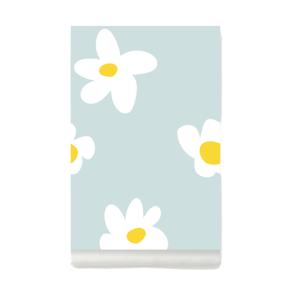 Papier peint Fleurs Bonjour Georges x Mathilde Cabanas