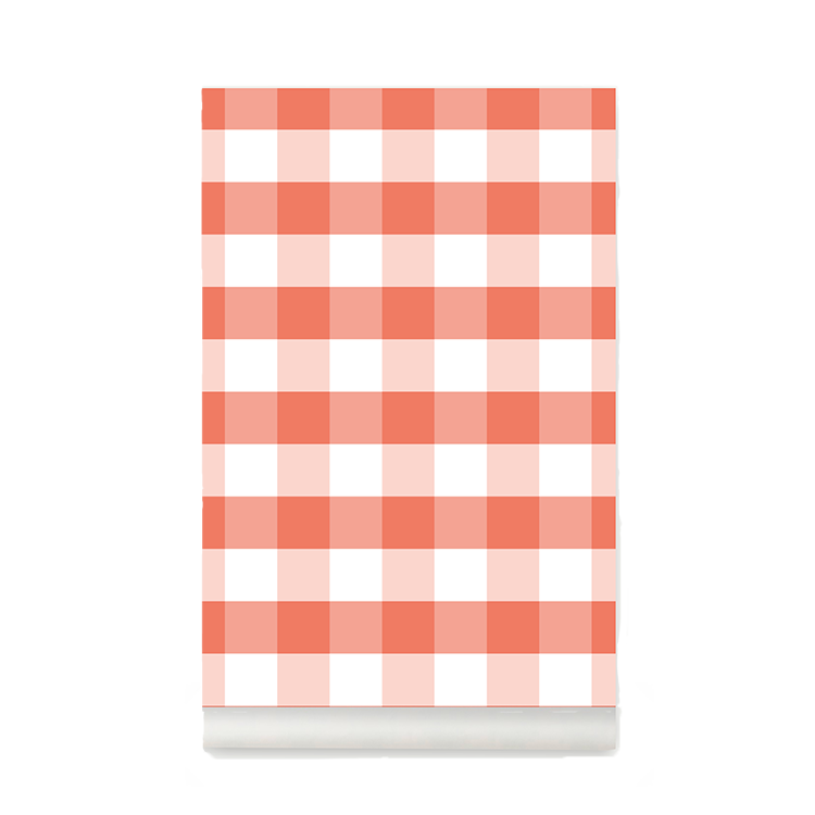 Bonjour Georges x Mathilde Cabanas gingham wallpaper