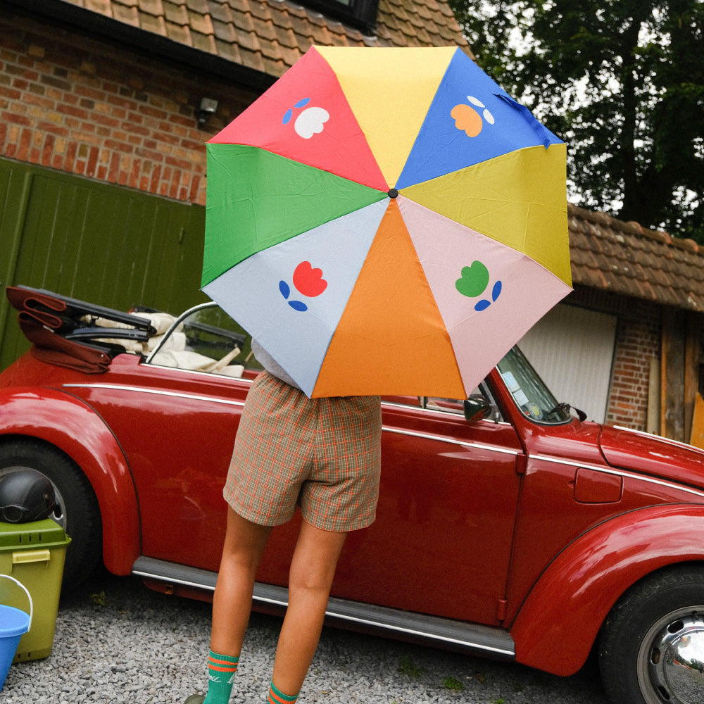 Flowers folding umbrella