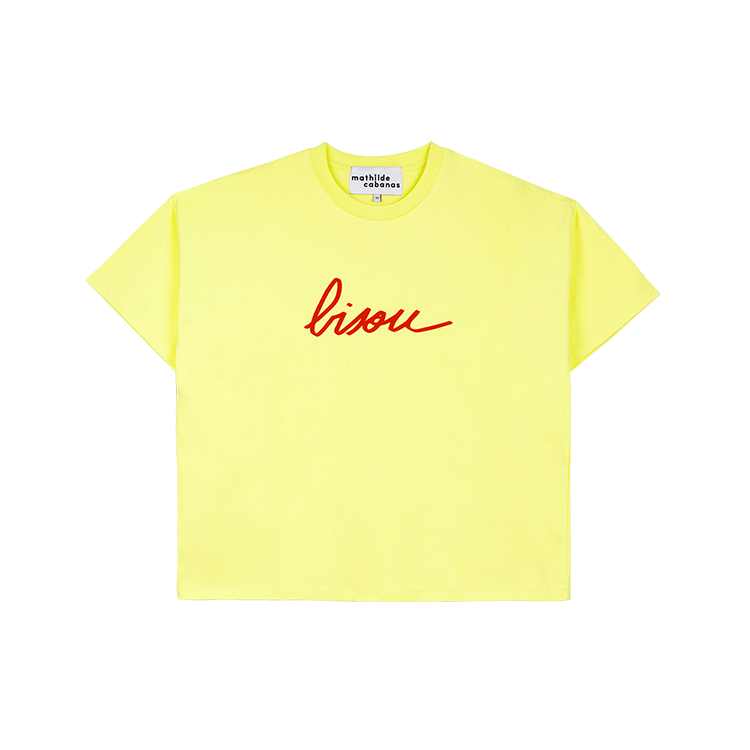 T-shirt Bisou jaune
