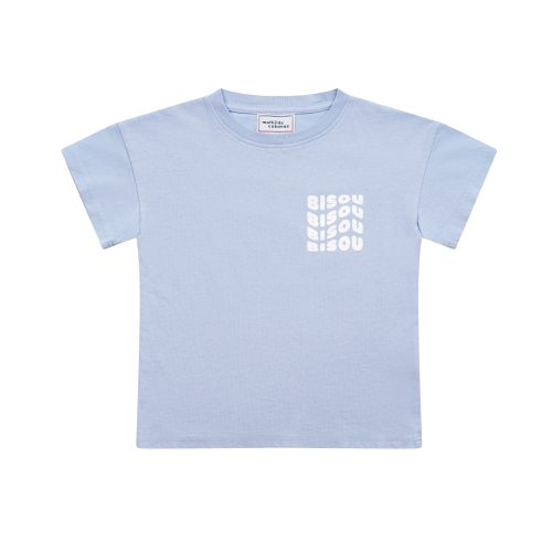 T-shirt Bisou vague bleu Kid