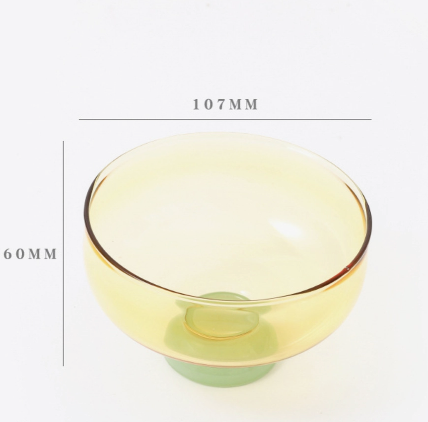 Glass bowl - Yellow
