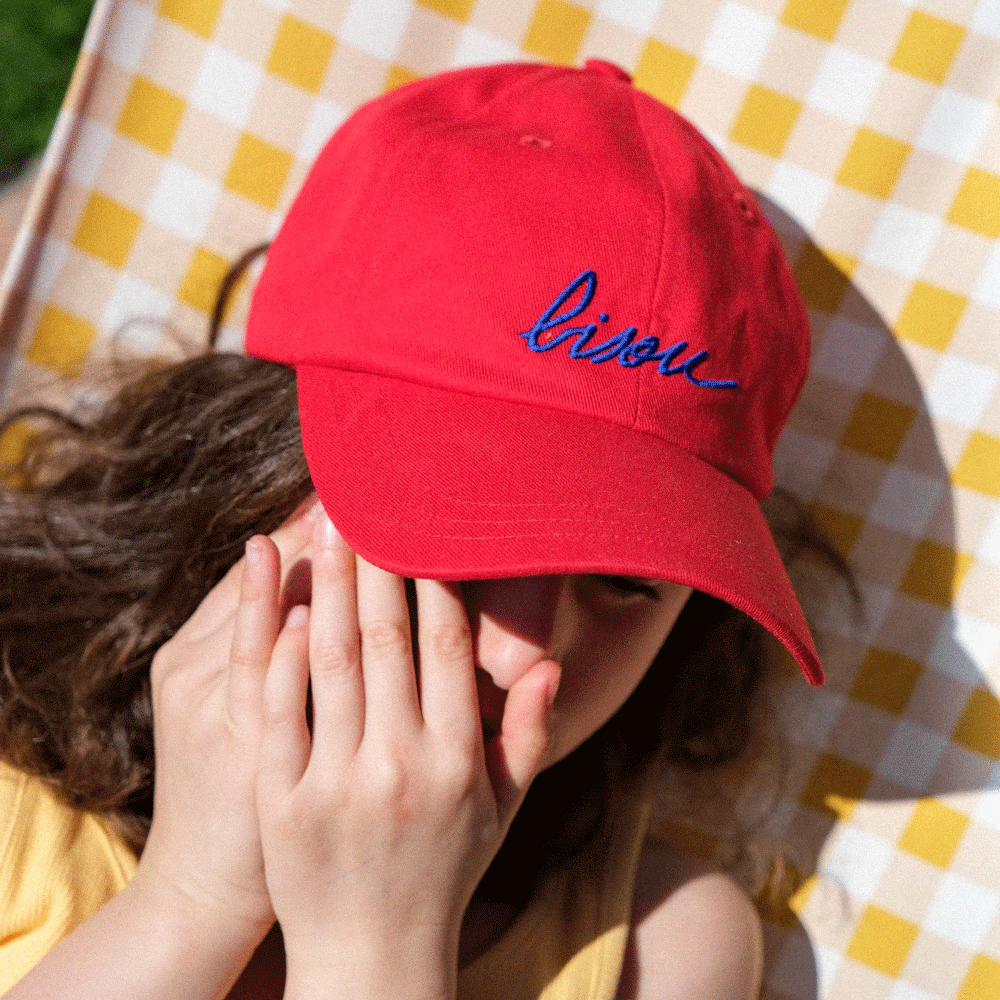 Casquette Bisou rouge tomate