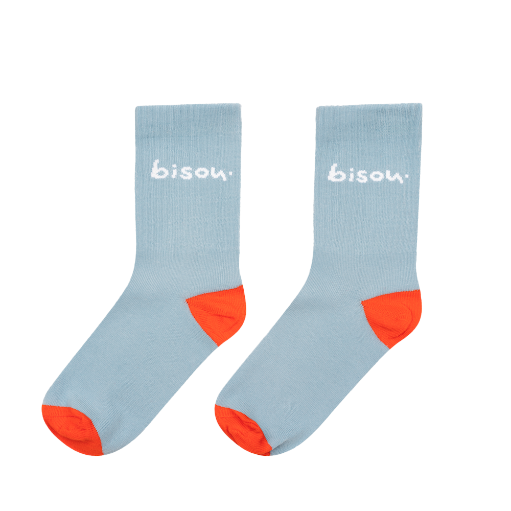 Adult blue bisou socks