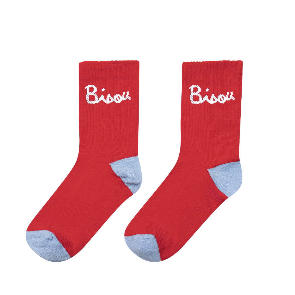 Adult red bisou socks