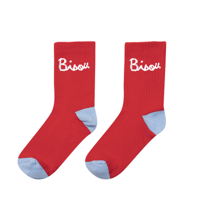 Adult red bisou socks