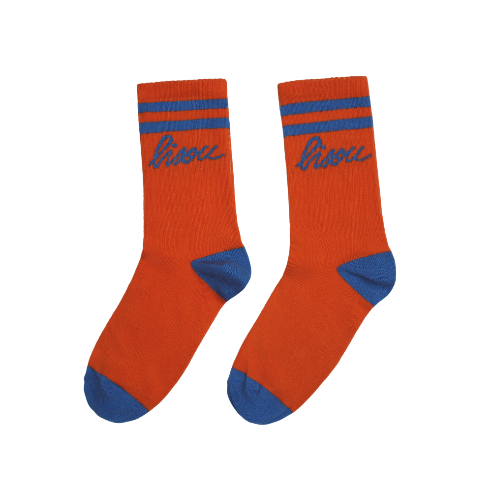 Chaussettes orange Bisou