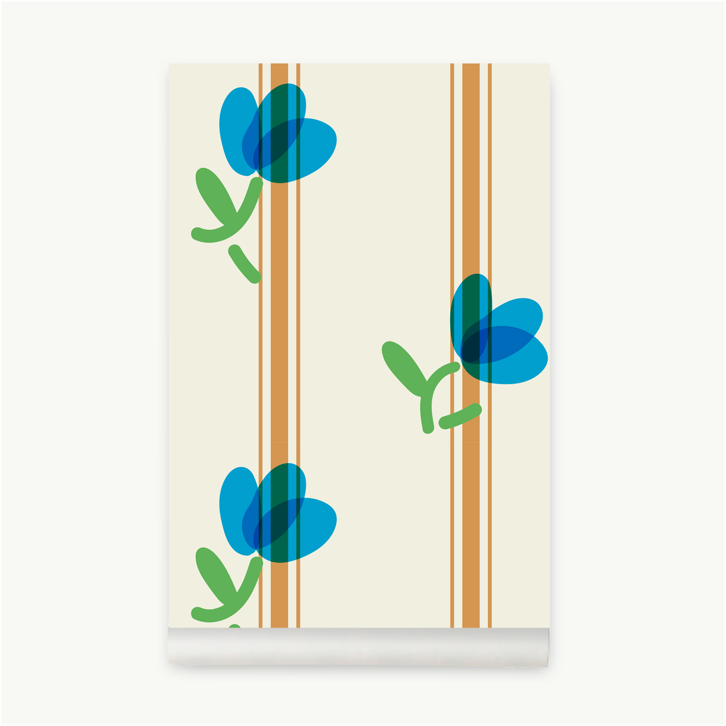 Papier peint Tulipes bleues