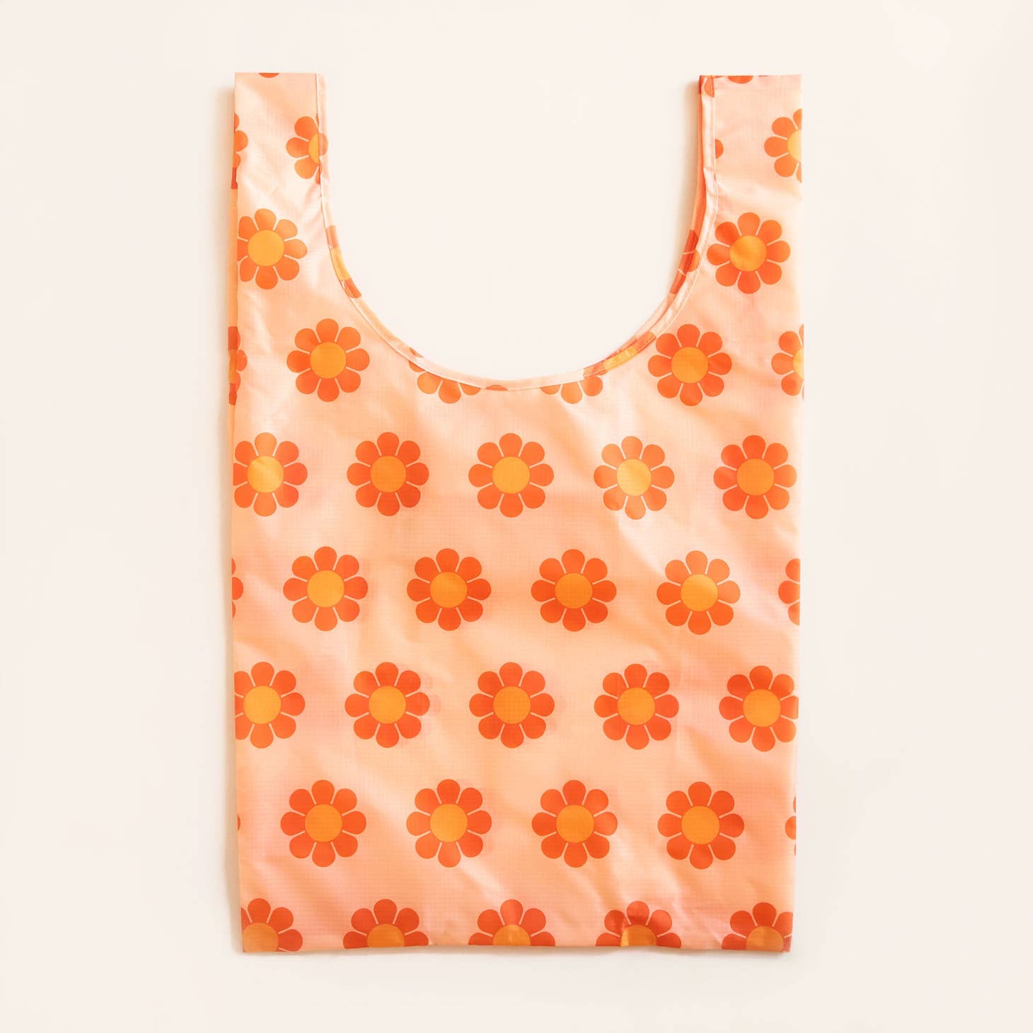 Light orange flower shopping bag
