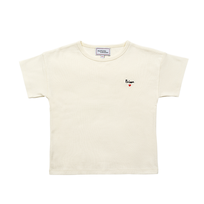 Embroidered Bisou t-shirt for kids