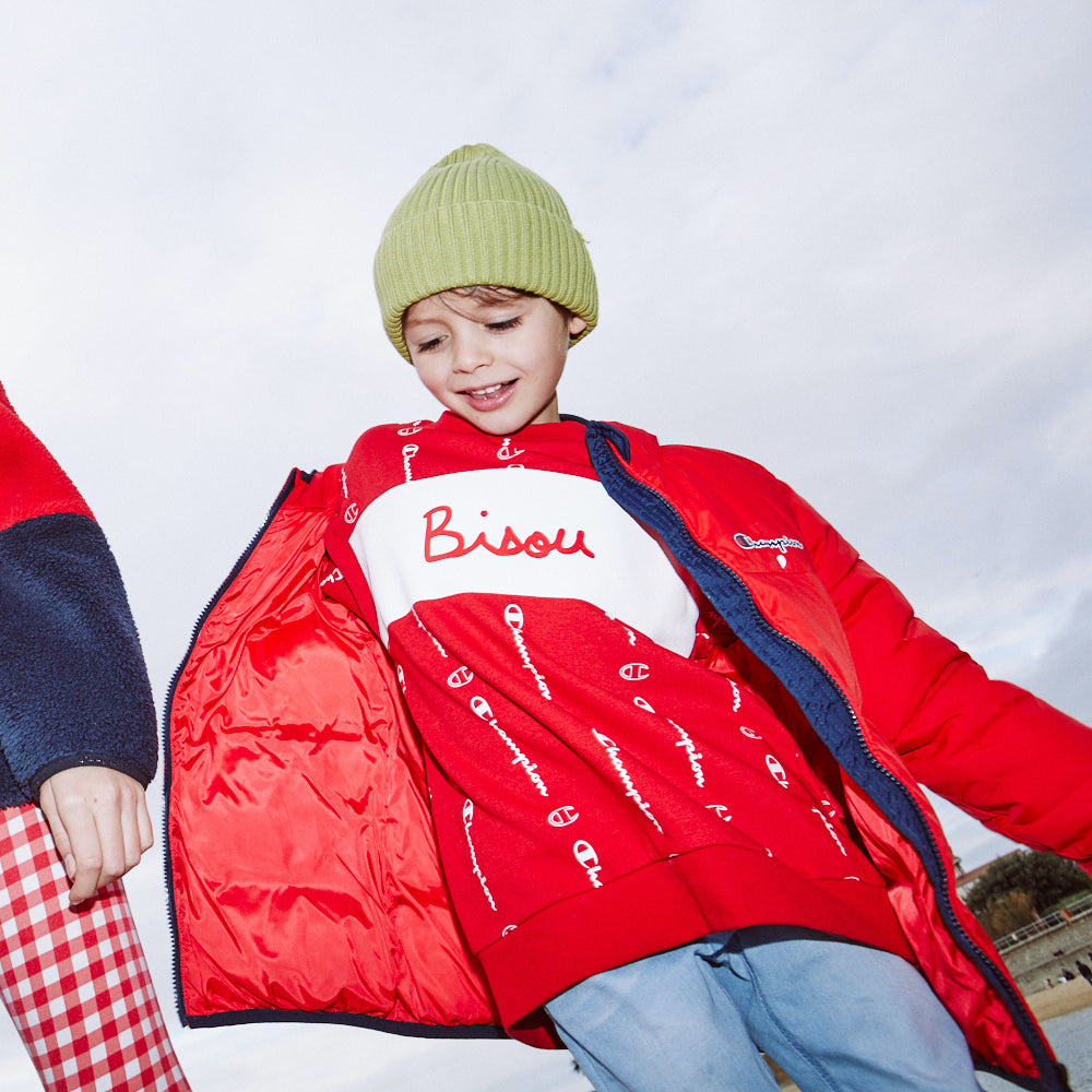 Champion puffer jacket on sale red