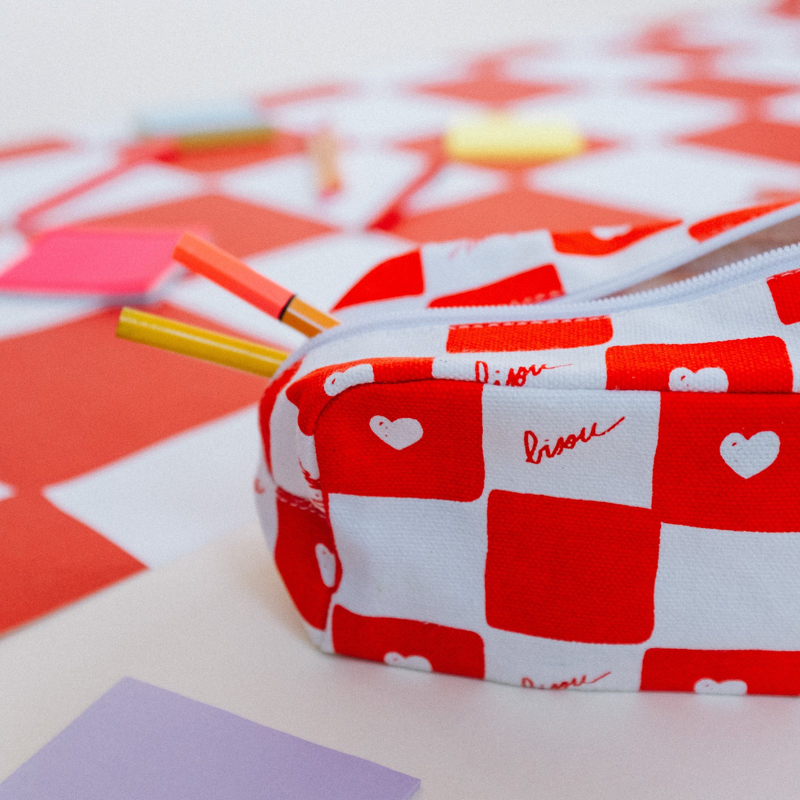 Trousse damier Bisou